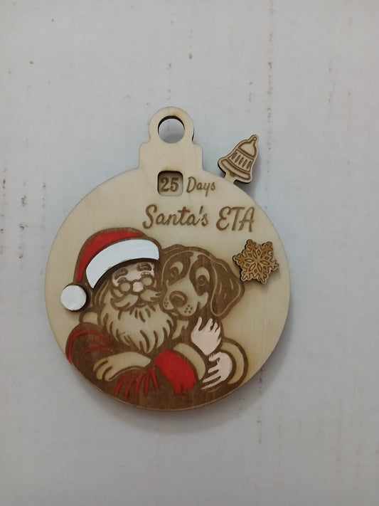 Santa with Pup Countdown (1421)